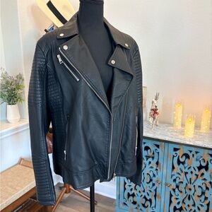 Black Leather Biker Jacket